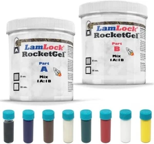 RocketGel 25 Minute Stone Epoxy for Granite Quartz Marble Tile Easily Fix Chips - Picture 1 of 6