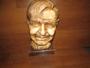 VTG Rare 1973 Clark Gable Large Life-Size wax candle head bust Halloween Decor - Picture 1 of 9