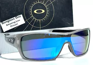 NEW Oakley TURBINE ROTOR Matte Grey POLARIZED Galaxy Blue Lens Sunglass 9307 - Picture 1 of 14