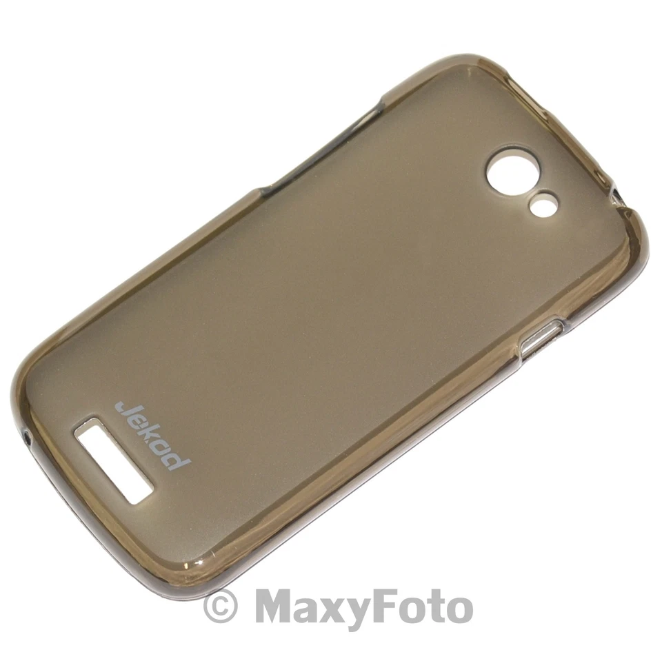 CUSTODIA JEKOD ORIGINALE TPU-CASE COVER SILICONE PER HTC ONE S NERA BLACK NEW - Immagine 1 di 4