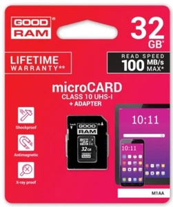 Karta pamięci Goodram 32GB MicroSDHC Class 10 z adapterem - Zdjęcie 1 z 1