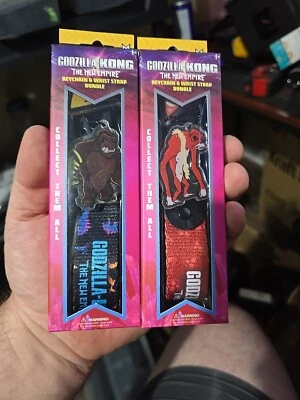 Paquete/Juego de 2 llaveros y correa de muñeca Godzilla x Kong The New Empire nuevos Foto 1 de 3