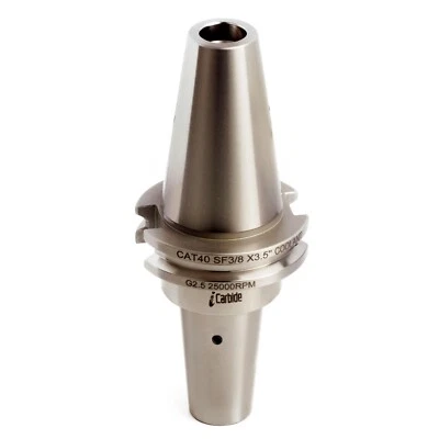 ICARBIDE 1PCS PRECISION CAT40 3/8" X3.5" SHRINK FIT TOOL HOLDER BALANCE G2.5 25000RPM