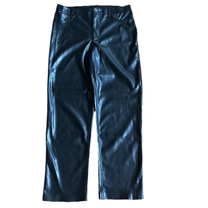 Joie Faux Leather Black Pants Size 10NWT, $148 MSRP - Picture 1 of 11
