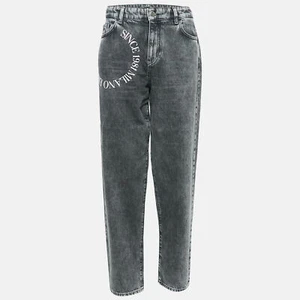 Emporio Armani Black Washed and Logo Print Denim Jeans M Waist 29" - Picture 1 of 6