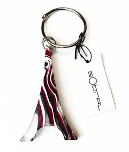 Sobral Brazil Eiffel Tower Marianne Statement Artist Made Key Chain Ring - Picture 1 of 6