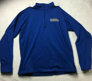 Sport Tek Pull Over Men's Large 1/4 Zip Sweatshirt Long Sleeve Blue/White - Picture 1 of 7