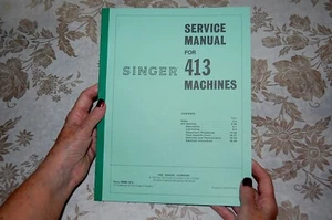 Professional Full Edition Service Manual. Singer Class 413 413k Sewing Machines - Picture 1 of 10