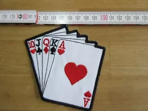 Parche Póker Recto Flusch Cards Chaqueta Motocicleta Vintage Juego Vegas Hot Rod - Picture 1 of 1