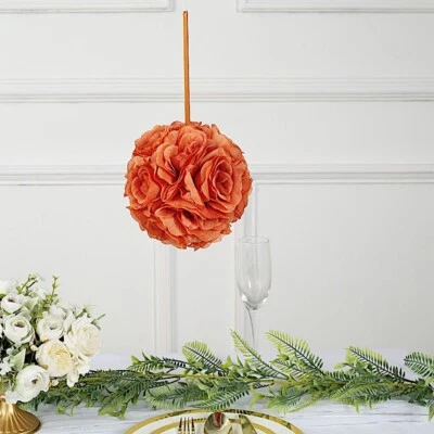 7-Inch wide Roses Kissing Flower POMANDER BALLS Party Wedding Event Centerpieces - Image 1 of 2