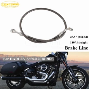 Gray 25.5'' Stainless Upper Brake Line For HARLEY Softail Slim FLSL 2018-2021 - Picture 1 of 7