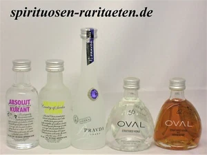 5x Wodka / Vodka Miniaturen Probierpaket Mini - Bild 1 von 1
