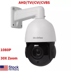 iBridView 1080P 30X Zoom AHD/TVI/CVI/CVBS NTSC 4 In 1 PTZ Dome Camera -US STOCK - Picture 1 of 7