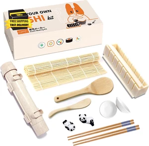 Sushi Making Kit for Beginners, Complete Sushi Roll Maker - Bazooka, Square Mold - Picture 1 of 7