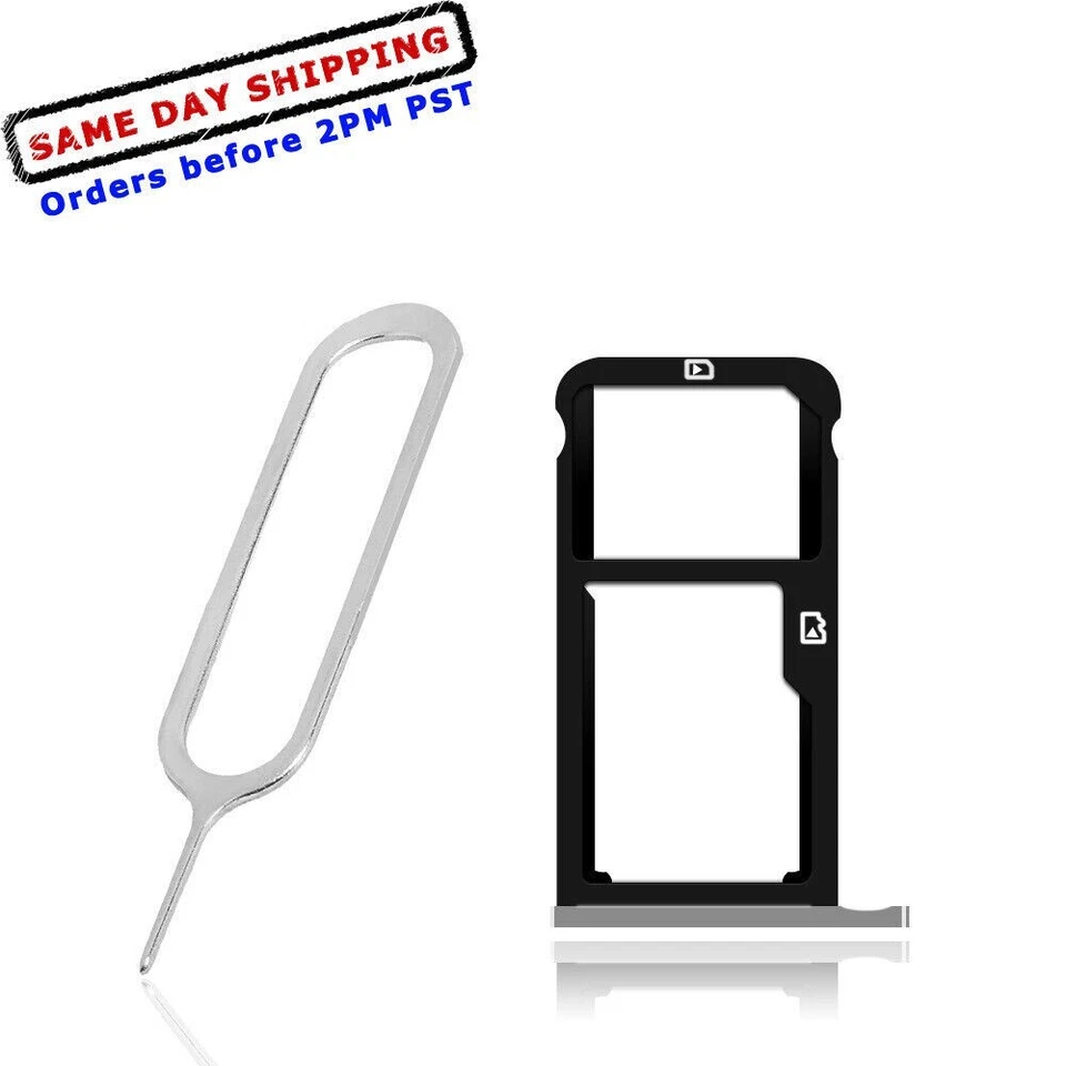 Premium Real SIM and Memory Card Tray Holder w/ Pin for ZTE Blade X Max Z983 USA - Image 1 of 1