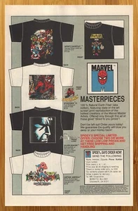 1991 Marvel Super Hero T-Shirts Vintage Print Ad/Poster McFarlane Spider-Man 90s - Picture 1 of 4