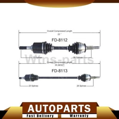 Juego delantero para Mercury Topaz 1991 2,3 L eje articulado CV TrakMotive 2 piezas Foto 1 de 4