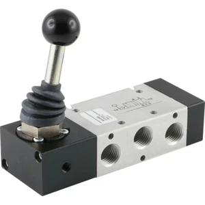 5/2-Wege Handhebelventile - Standard - Druckluft Pneumatikventile Feder Raste - Picture 1 of 4