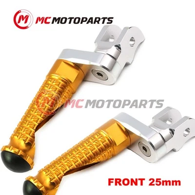 For Kawasaki ZX-10R Ninja 11-20 19 18 17 MPRO 25mm Extended GOLD Front Foot Pegs - Imagem 1 de 4