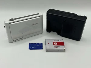 Sony Cyber-shot DSC-T20 White 8.1MP Compact Digital Camera 3x Zoom Tested Works - Picture 1 of 24