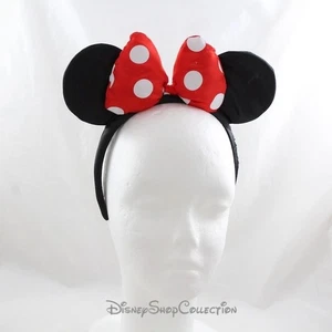 Serre-tête à oreilles de Minnie DISNEY Ear noeud rouge pois blanc headband 21 cm - Imagen 1 de 1