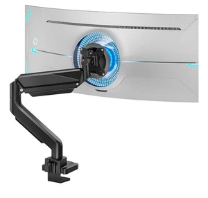 Single Monitor Arm - 17" - 44" Screens - Grommet/Clamp Mounting - 40lb Max. - Picture 1 of 7
