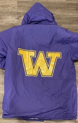 Vintage University Of Washington Huskies Sideline Parka Team Issued? Jacket UW - Image 1 of 4