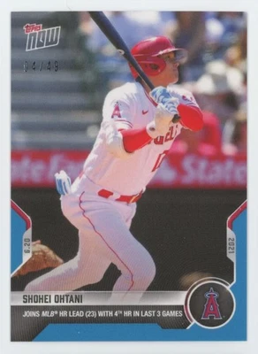 2021 Topps Now Blue Shohei Ohtani 4/49 Los Angeles Angels #394 A1 - Image 1 of 2
