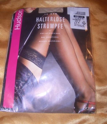 Hudson sexy halterlose Strümpfe Nylonstrümpfe Gr. 10,5-11 PALOMA 15 den Stay Ups - Bild 1 von 2
