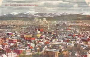 Postcard WA: Mt. Carlton from Spokane, Washington, Panorama, DB 1910's - Picture 1 of 2