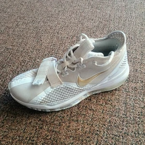 NIKE Air Force Max Low Mens Basketball Shoes White Gold BV0651-100 Size 8.5 - Picture 1 of 5