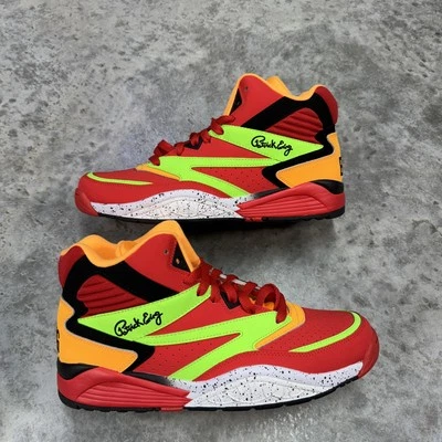 Ewing 33 Hi Shoes Mens Size 10.5 Red Orange Neon Green HBCU Museum Basketball - Image 1 of 4