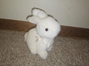 DE COLECCIÓN 1980 PELUCHE GUND RELLENO Muestra Extremadamente Rara Blanco Tolva Conejo - Imagen 1 de 5