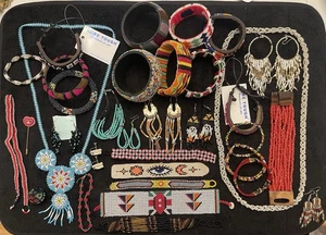 Südwesten Indianer Stil Schmuck Set Halskette Ring Ohrring Armband Boho - Bild 1 von 13