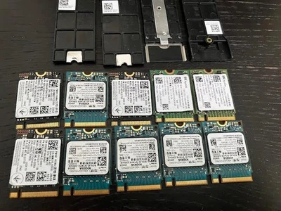 LOT OF 10 Various 256GB PCIe NVMe M.2 2230 SSD SK Hynix KIOXIA with FREE 2280 Ad - Изображение 1 из 4