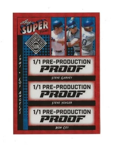2024 Leaf Baseball DODGERS Steve Garvey Ron Cey Steve Yeager Proof #1/1 - Bild 1 von 2
