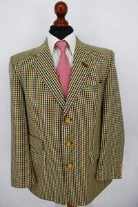 Chaqueta DAKS T.52 100% lana virgen claro colorido cuadros Black Label excelente estado - Imagen 1 de 8