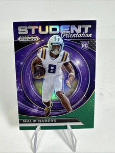 🏈2024 Prizm Draft Picks Malik Nabers Student Orientation Green Prizm RC #SO-MN - Imagen 1 de 2