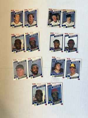 1987 M&M’s Star Lineup Baseball Cards Lot 7 Uncut Panels MLB Stars - Image 1 of 2