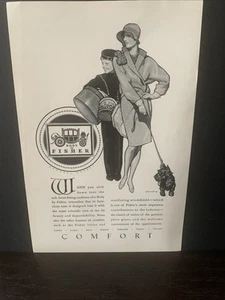 Vintage 1928 Body von Fisher Comfort Werbung Werbung - Bild 1 von 2