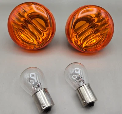 NEW SUZUKI FRONT RIGHT  AND  LEFT TURN SIGNAL LENSES WITH BULBS - Image 1 of 4