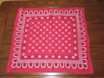 BANDANA DE ALGODÓN RÁPIDO LAVADO BORDE VIEIRA FLOR BLANCO NEGRO BLANCO ROJO TIGRE 22" DE COLECCIÓN  Foto 1 de 4