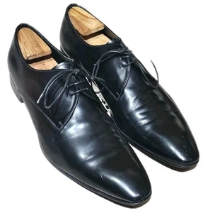 PRADA (2264)-Black Soft Italian Leather, Mens Oxford Dress Shoes w/Trees-(9.5) - Bild 1 von 13