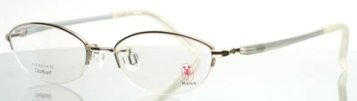 HANA by CHARMANT AA3869 WP White Platinum Womens Eyeglasses 50-17-135 B:29 B - Image 1 of 4