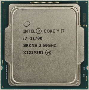 11th Gen Intel Core i7-11700 2.5GHz (Turbo 4.9GHz) 16MB 8-Core LGA1200 SRKNS CPU - Picture 1 of 2
