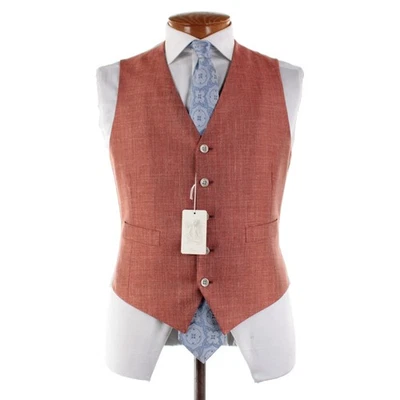 Chaleco/chaleco Belvest nuevo con etiquetas mezcla de lana talla 50R (40R EE. UU.) en naranja melange Foto 1 de 4