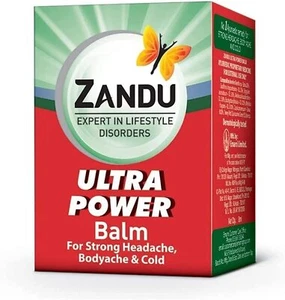 Zandu Ultra Power Bálsamo 8 ml Bálsamo de hierbas para dolores de cabeza Dolor de cuerpo Frío - Imagen 1 de 2