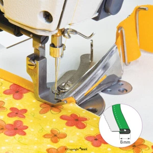 Monomotor, doble cara plegable 30/8 mm de marca Texi para máquinas de coser industriales - Imagen 1 de 2