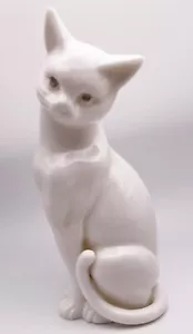 Estatuilla de gato de porcelana blanca Lenwile China Ardalt Verithin minimalista 6,5" de colección - Imagen 1 de 7