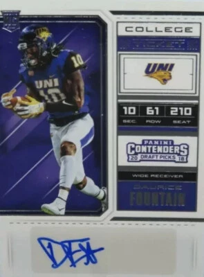 2018 Contenders Daurice Fountain College Ticket Rookie Auto RC #290 - Image 1 of 2